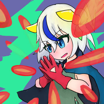 緑の閃光と赤の火花(魔法少女)