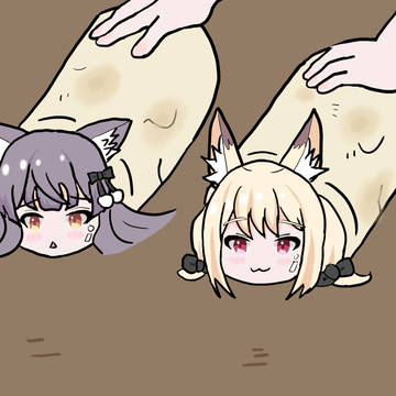 あまなつちゃんとミルクちゃんをトルティーヤ巻き巻き