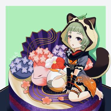 早柚ちゃんと稲妻ケーキ