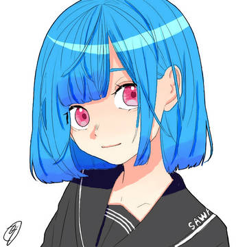 フリー線画から色塗りだけ