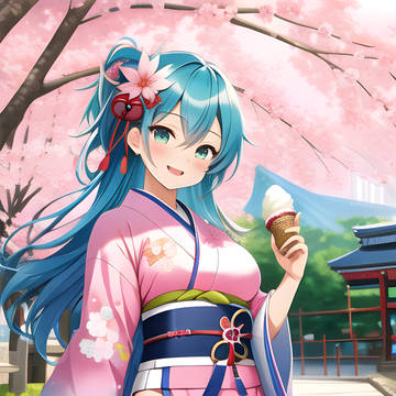 Japanese Girl in Kimono