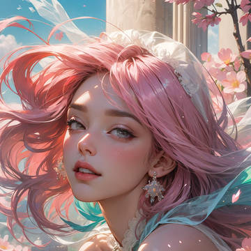 glow pink girl