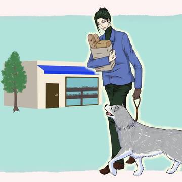 パン屋までお散歩ぎのさん