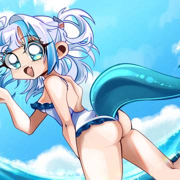 Happy Birthday Gura!!🦈🔱🍰💙