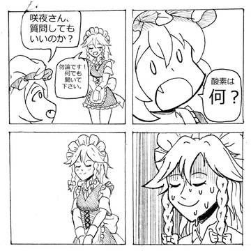 咲夜さんを質問してるフランちゃん