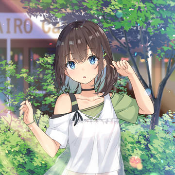 緑とオレンジ