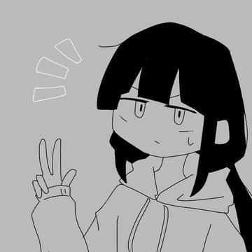 おさげちゃん描きました