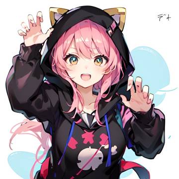 Cat girl with Hoodie