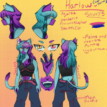 Harlow OC ref sheets