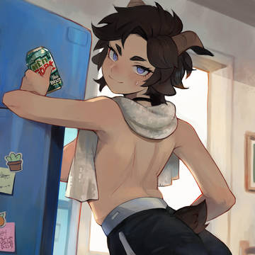 Having a drink !