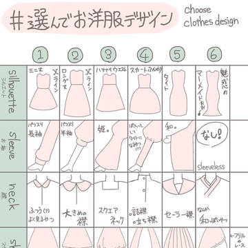 選んでお洋服デザイン(表+9作品)