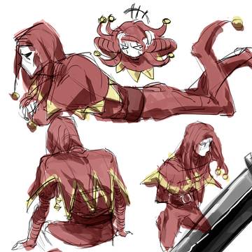 Some dd fanarts, mainly jester