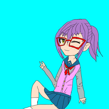 ポニーテール眼鏡っ娘