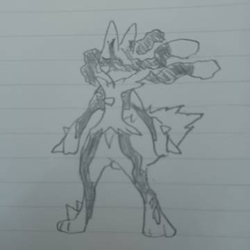 ルカリオとメガルカリオ٩(´･ω･`)و