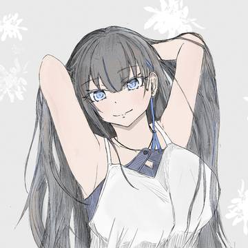 髪をかきあげる