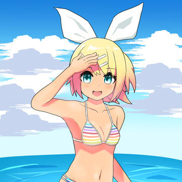 鏡音リン　しましまビキニ