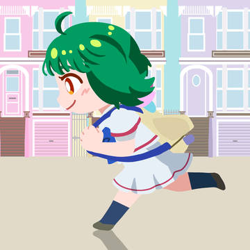 走るランカちゃん
