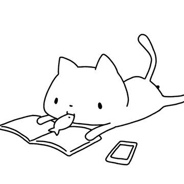 読書を嗜む猫