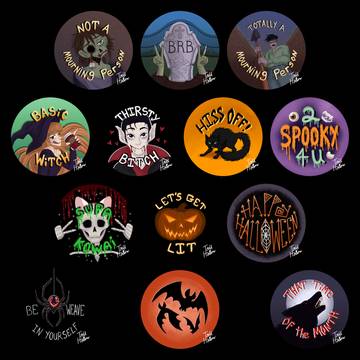 Halloween Badge Designs 🎃