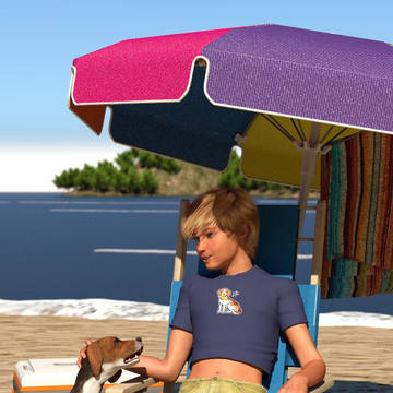 Beach, Beagle, Dakota