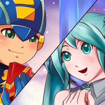 Hatsune Miku gift to Megaman Exe