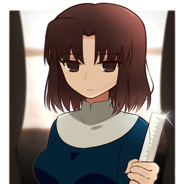 Ryougi with a Ruler