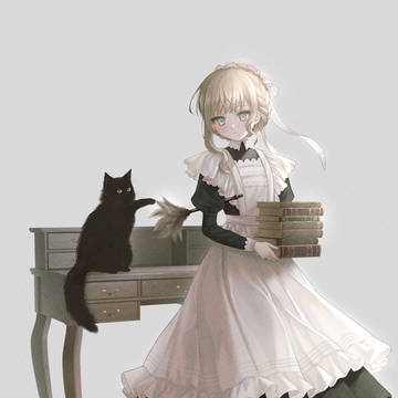 メイドと本と猫🐈🐾