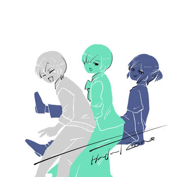 白と土耳古と紺