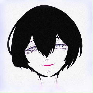 ベタ塗りの黒髪が好きって話