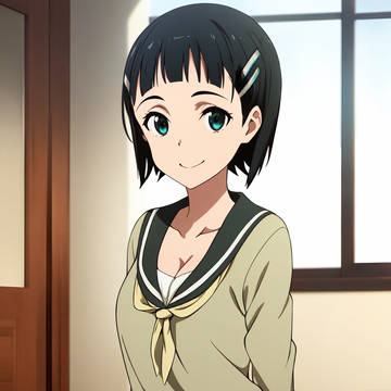 制服の直葉 2枚 Suguha