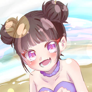 カラコちゃんと海🌊🐬
