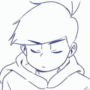 次男が顔を上げるだけ