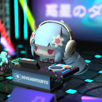 デルミン、ライブ中。