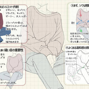 超大事!!服(シワ)の描き方のコツ!!