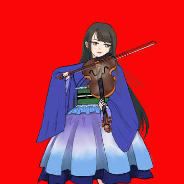 バイオリン弾く少女
