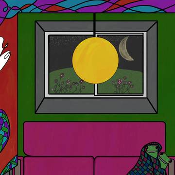 The sun during midnight