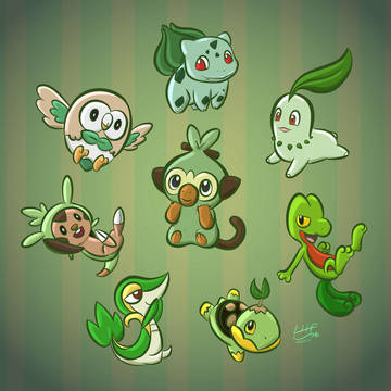 Pokémon Grass Starters Gen 1 - 8