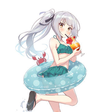 夏を満喫しているところを目撃されてしまった霞ちゃん