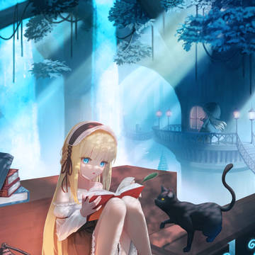 森林圖書館的少女