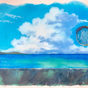 夏の海辺の風景