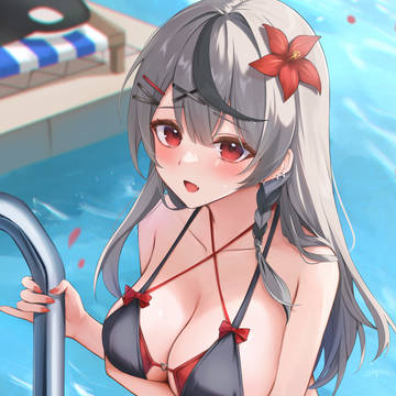 プールから上がる沙花叉