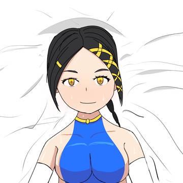 中華風少女とシーツ