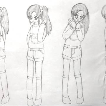 みくちゃん(ラフ画)