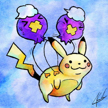 watercolor Pikachu