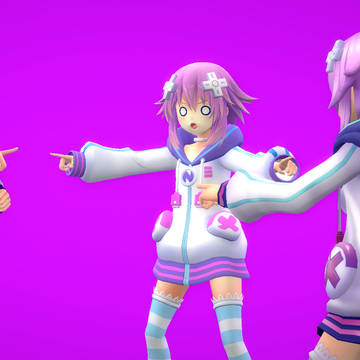 Pointing at each other