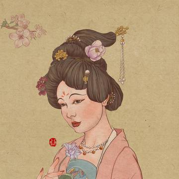 古代中国の唐の女性