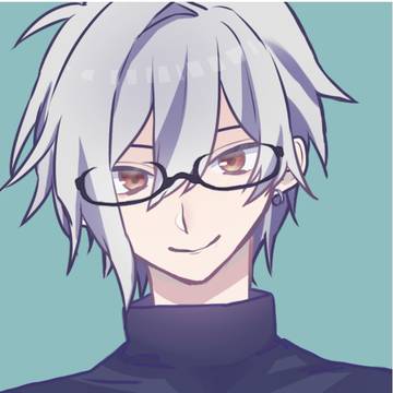 白い髪の眼鏡のお兄さん