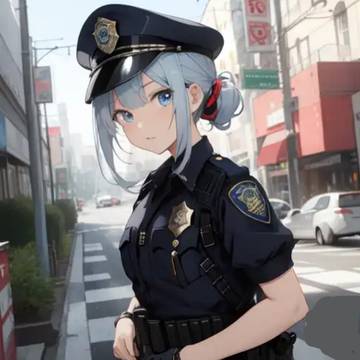 police anime girl