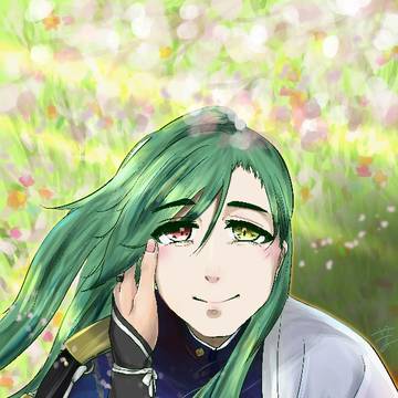 桜越しの君を見つめる