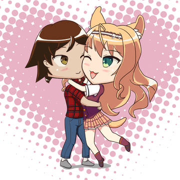 Maple and OC chibi